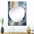 thumbnail image 1 of Designart "Nautical Shapes in Blue and White IV" Coastal Minimalism Oversized Wall Mirror - Coastal Landscapes Bedroom Wall Mirror Large - Multiple Color Options, 1 of 6