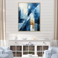 thumbnail image 1 of Designart "Nautical Shapes in Blue and White III" Coastal Framed Wall Art - Coastal Blue Coastal Minimalism Entryway Framed Wall Art, 1 of 6