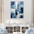 thumbnail image 1 of Designart "Nautical Shapes in Blue and White VI" Coastal Framed Wall Art - Coastal Blue Coastal Minimalism Bedroom Framed Canvas Wall Art, 1 of 6