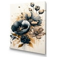thumbnail image 1 of Designart Navy Blue And Gold Poppy Flowers III Canvas Wall Art, 1 of 5