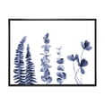 thumbnail image 1 of Designart 'Navy Blue Eucalyptus On White I' Traditional Framed Canvas Wall Art Print, 1 of 5