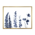 thumbnail image 1 of Designart 'Navy Blue Eucalyptus On White I' Traditional Framed Canvas Wall Art Print, 1 of 5