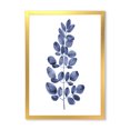 thumbnail image 1 of Designart 'Navy Blue Eucalyptus On White' Traditional Framed Art Print, 1 of 4