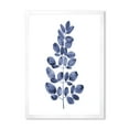 thumbnail image 1 of Designart 'Navy Blue Eucalyptus On White' Traditional Framed Art Print, 1 of 4