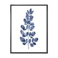 thumbnail image 1 of Designart 'Navy Blue Eucalyptus On White' Traditional Framed Canvas Wall Art Print, 1 of 5