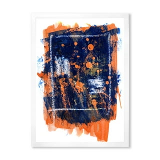 Navy Orange Art Painting