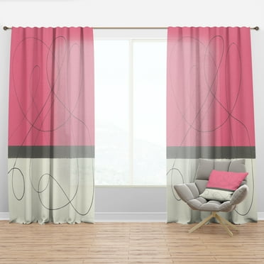 Designart 'Neapolitan Geometric II' Shabby Chic Curtain Panel