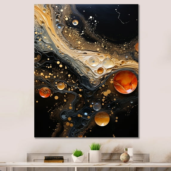 Designart "Nebula Of Abstract Coffee Nitro" Abstract Shapes Wall Art Prints