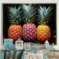 thumbnail image 1 of Designart "Nectar From A Neon Pineapple I" Pineapples Floater Framed Canvas Art Print, 1 of 5