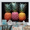 thumbnail image 1 of Designart "Nectar From A Neon Pineapple I" Pineapples Floater Framed Canvas Art Print, 1 of 5