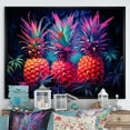 thumbnail image 1 of Designart "Nectar From A Neon Pineapple II" Pineapples Floater Framed Wall Art Living Room, 1 of 5