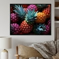 thumbnail image 1 of Designart "Nectar From A Neon Pineapple III" Pineapples Floater Framed Wall Art Prints, 1 of 5