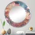 thumbnail image 1 of Designart "Neon Fusion of Pink Orchids I" Orchids Spiral Round Wall Mirror - Floral Oval Printed Decorative Mirror - Multiple Color Options, 1 of 5