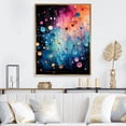 thumbnail image 1 of Designart "Neon Pop Art in Pink and Blue II" Fashion Framed Wall Art - Glam Blue Pop Art Entryway Framed Wall Art Print, 1 of 6