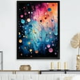 thumbnail image 1 of Designart "Neon Pop Art in Pink and Blue II" Fashion Framed Wall Art - Glam Blue Pop Art Entryway Framed Wall Art Print, 1 of 6