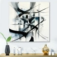 thumbnail image 1 of Designart "Neutral Abstract Expression XII" Modern Geometric Metal Wall Art Prints, 1 of 5