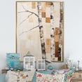 thumbnail image 1 of Designart "Neutral Birch Simplicity II" Tree Birch Floater Framed Wall Decor, 1 of 5