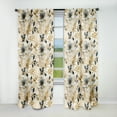 thumbnail image 1 of Designart "Neutral Dreamscape" Floral Blackout Curtain Panels, 1 of 4
