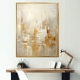 thumbnail image 1 of Designart "Neutral Hue Skyline Art I" Skyscrapers Floater Framed Wall Decor, 1 of 5
