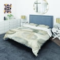 thumbnail image 1 of Designart 'Neutral Oval Grey Stones II' Glam Duvet Cover Set, 1 of 1