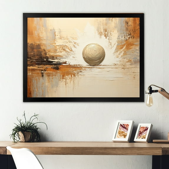 Designart "Neutral Simplistic Bowling" Bowling Picture Framed Canvas Prints
