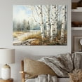 thumbnail image 1 of Designart "Neutral Toned Birch Grace I" Tree Birch Canvas Wall Art, 1 of 1