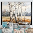thumbnail image 1 of Designart "Neutral Toned Birch Grace III" Tree Birch Floater Framed Wall Decor, 1 of 5
