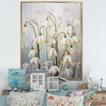 thumbnail image 1 of Designart "Neutral Toned Snowdrop Serenity" Snowdrops Floater Framed Canvas Art Print, 1 of 5