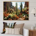 thumbnail image 1 of Designart "Nevada's Green Cactus in Bloom" Floral Framed Wall Art - Modern Farmhouse Green Cactus Living Room Framed Canvas Art, 1 of 6