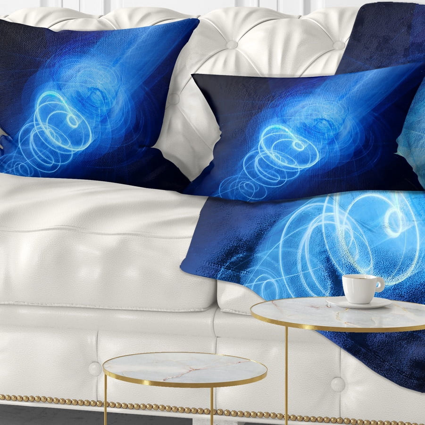 Designart New Plasma Weapon in Space - Abstract Throw Pillow - 12x20