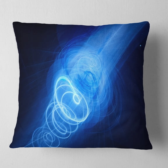 Designart New Plasma Weapon in Space - Abstract Throw Pillow - 16x16