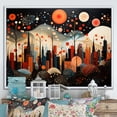 thumbnail image 1 of Designart "New York City Midcentury composition V" City New York Floater Framed Wall Art Print, 1 of 7