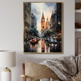 thumbnail image 1 of Designart "New York City The City That Never Sleeps I" Cityscapes Floater Framed Canvas Print, 1 of 7