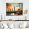 thumbnail image 1 of Designart "New York Pop Art wall art I" Cityscapes Floater Framed Wall Art Living Room, 1 of 7