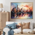 thumbnail image 1 of Designart "New York Pop Art wall art II" Cityscapes Floater Framed Canvas Wall Art, 1 of 7