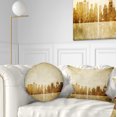 thumbnail image 1 of Designart New York Skyline Grunge View - Cityscape Throw Pillow - 12x20, 1 of 5