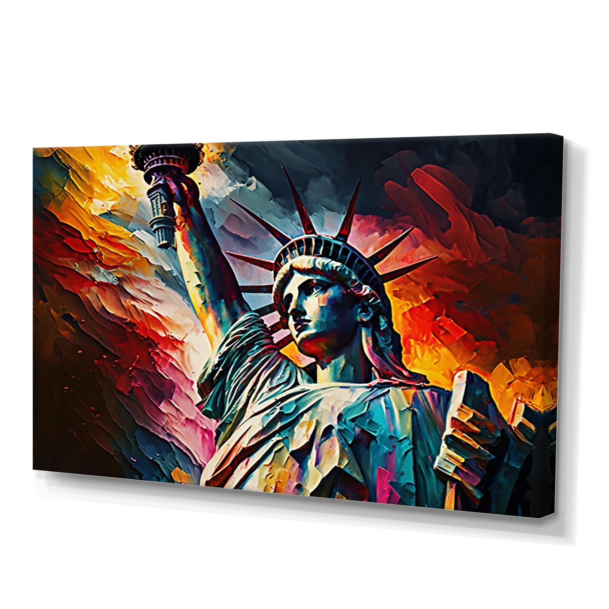 Designart New York Views At Sunset II Canvas Wall Art