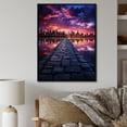 thumbnail image 1 of Designart "New York at Night A Colorful Photo III" Cityscapes Floater Framed Wall Decor, 1 of 7