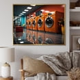 thumbnail image 1 of Designart "Next Century Laundry Futuristic Space I" Bath & Laundry Floater Framed Wall Decor, 1 of 7