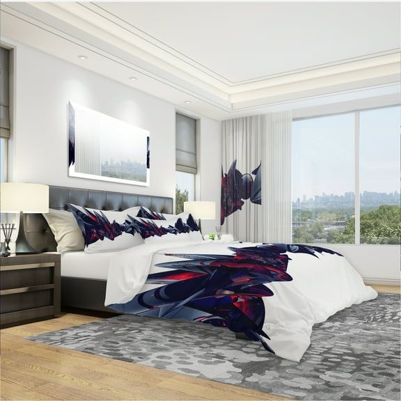 Designart 'Nice To Meet You' Modern & Contemporary Duvet Cover Set
