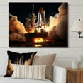 thumbnail image 1 of Designart "Night Launch Space Shuttle II" Space Shuttle Canvas Art Print, 1 of 5