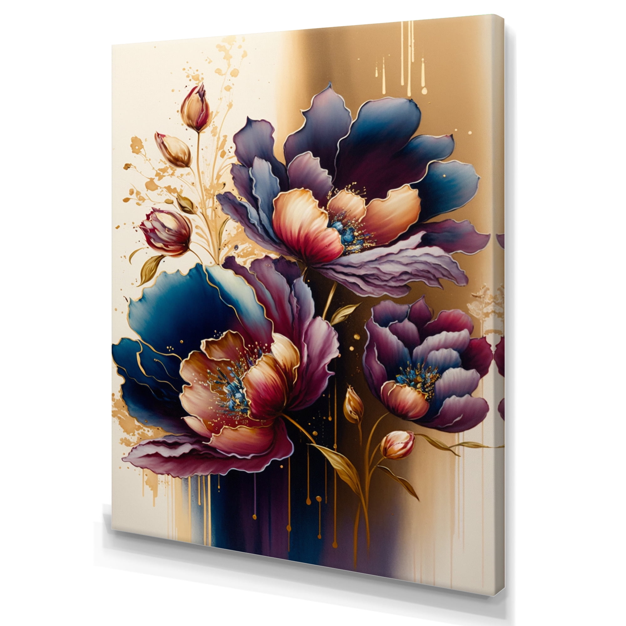 Designart Night Shade Tulip Design II Canvas Wall Art