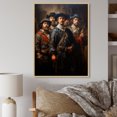 thumbnail image 1 of Designart "Night Watch A Masterpiece by Rembrandt IV" Masterpiece Floater Framed Canvas Wall Art, 1 of 7