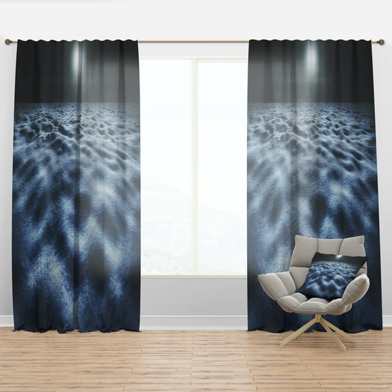 Designart 'Night With Fool Moon in Sky' Landscape Curtain Panel