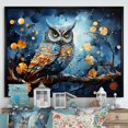 thumbnail image 1 of Designart "Nightfall Among The Silent Forest Owls II" Animals Owl Floater Framed Canvas Prints, 1 of 5