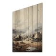 thumbnail image 1 of Designart "Nomadic Charm of Bohemian Village I" Abstract Print on Natural Pine Wood, 1 of 5