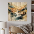 thumbnail image 1 of Designart "Nordic Beauty of Nature III" Scandinavian Print on Natural Pine Wood, 1 of 5