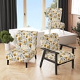 thumbnail image 1 of Designart "Nordic Floral Allure" Yellow Floral Upholstered Accent Chair - Cottage Arm Chair For Bedroom, 1 of 5