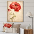 thumbnail image 1 of Designart "Nostalgic Bloom Fantasy III" Ranunculus Floater Framed Canvas Prints, 1 of 5