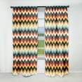 thumbnail image 1 of Designart "Nostalgic Chevron Comeback II" Chevron Blackout Curtain Panels, 1 of 4